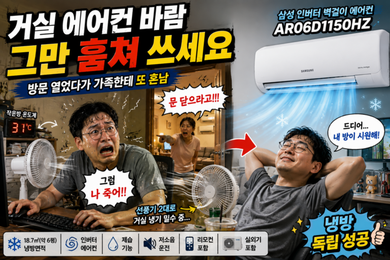 삼성 인버터 벽걸이 에어컨 6평형 AR06D1150HZ 실외기포함
