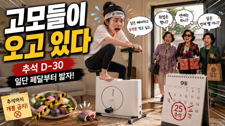 추석 전 급다이어트 – 오버더바이크 접이식 미니 실내 자전거