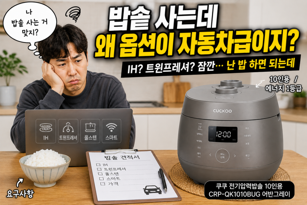 쿠쿠 전기 압력밥솥 10인용 CRP-QK1010BUG 제품 이미지