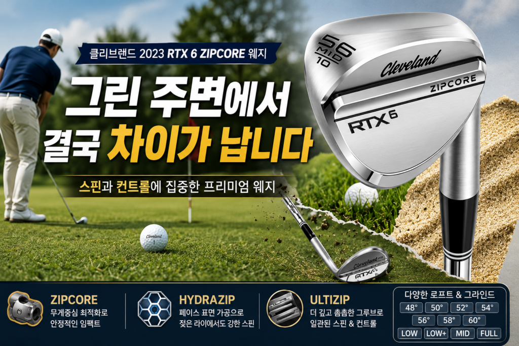클리브랜드 웨지 세트 종류｜CLEVELAND 2023 RTX 6 ZIPCORE 집코어 사용 후기 제품 이미지