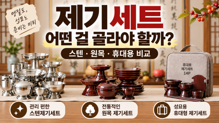 추석 설 명절 제기세트 추천 비교｜스텐·나무·휴대용 용도별 제기세트 고르는 법